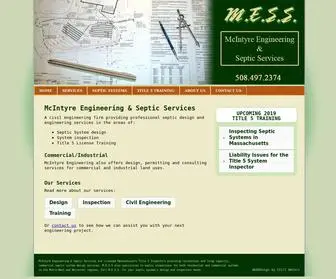 Mcintyreengineering.com(McIntyre Engineering Septic Services) Screenshot