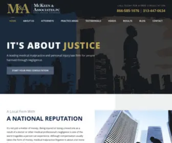 Mckeenassociates.com(Michigan Medical Malpractice Lawyers) Screenshot