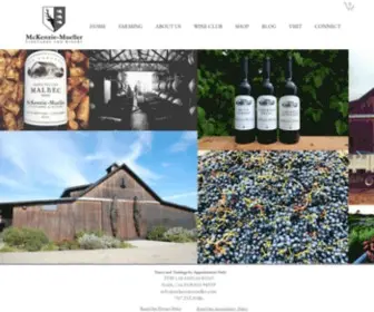 Mckenziemueller.com(Mckenzie-Mueller Vineyards and Winery) Screenshot