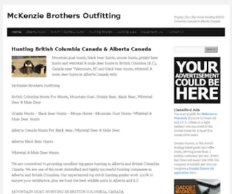 Mckenzieoutfitting.com(Trophy Class Big Game Hunting British Columbia Canada & Alberta Canada) Screenshot