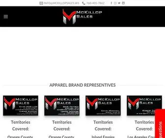 Mckillopsales.ws(Apparel Brand Representives) Screenshot