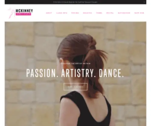 Mckinneydancestudio.com(McKinney Dance Studio) Screenshot