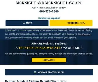 MCknightattorneys.com(Bakersfield Personal Injury Lawyers) Screenshot