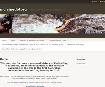 Mclaine.org(Tasmanian Packrafting and Wilderness) Screenshot