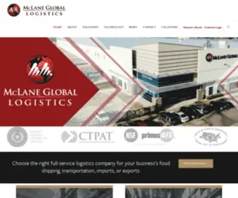 Mclanegloballogistics.com(Food Logistics Company) Screenshot