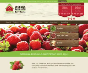 Mcleanberryfarm.com(McLean and Buckhorn Berry Farms) Screenshot