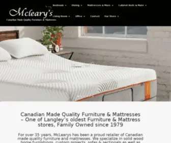 Mclearys.com(McLeary's Canadian Made Quality Furniture & Mattresses Langley) Screenshot