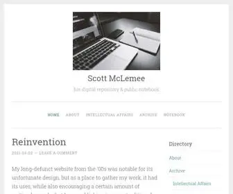 Mclemee.com(His digital repository & public notebook) Screenshot