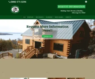 MCLH.net(Moosehead Cedar Log Homes Maine) Screenshot