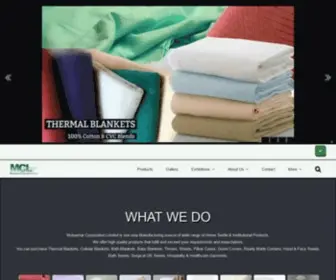 MCL.net.pk(Manufacturers & Exporters of Hospitality & Healthcare Textiles) Screenshot