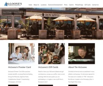 Mcloones.com(McLoone's Restaurants) Screenshot