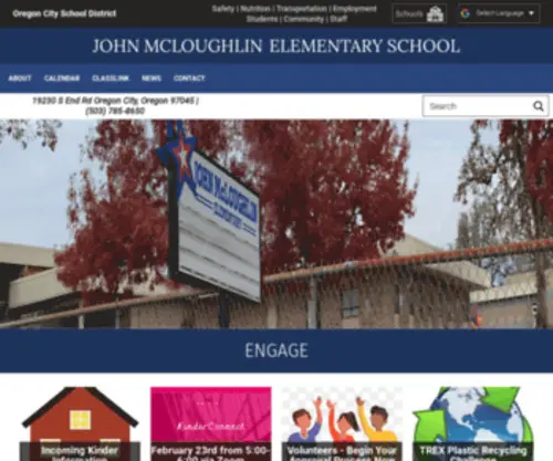 Mcloughlinschool.org(John McLoughlin Elementary) Screenshot