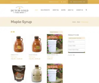 Mclures.com(Honey and Maple Syrup Products) Screenshot