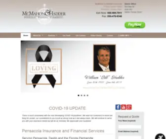 Mcmahonhadder.com(Pensacola Insurance and Financial Services) Screenshot