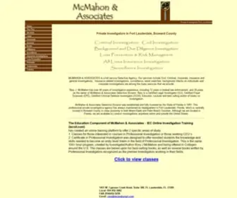 Mcmahonpi.com(Private Investigators in Fort Lauderdale) Screenshot