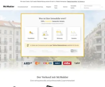 Mcmakler.de(Ihr Immobilienmakler für den Immobilienverkauf) Screenshot
