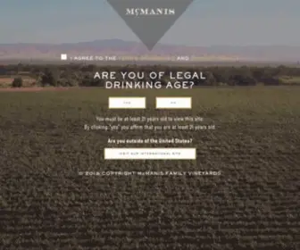 Mcmanisfamilyvineyards.com(McManis Wines) Screenshot