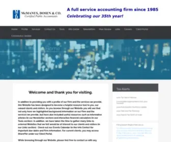 Mcmanusdosen.com(A full service accounting firm sinceHome) Screenshot