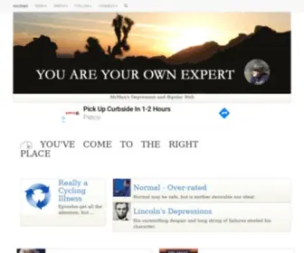 Mcmanweb.com(McMan's Depression and Bipolar Web) Screenshot