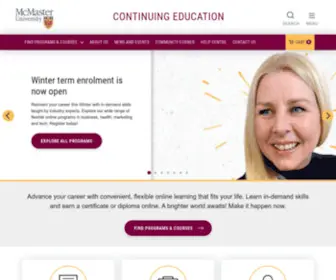 Mcmastercce.ca(McMaster Continuing Education) Screenshot