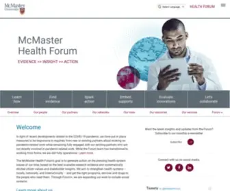 Mcmasterforum.org(McMaster Health Forum) Screenshot
