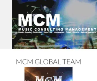 MCMGlobalteam.com(MCM Music Consulting Management) Screenshot