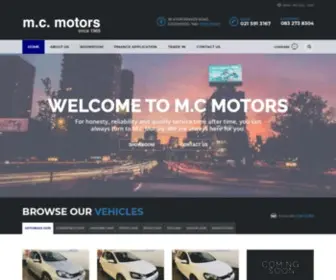 Mcmotors.co.za(Front page) Screenshot