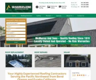 Mcmurrayandsons.com(McMurray and Sons Roofing) Screenshot