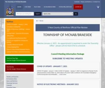 Mcnabbraeside.com(Township of McNab/Braeside) Screenshot