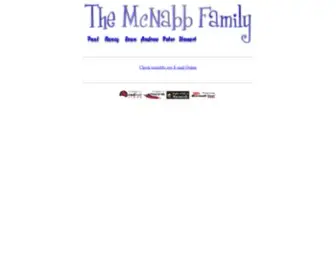Mcnabbs.org(The website for the McNabb Family) Screenshot