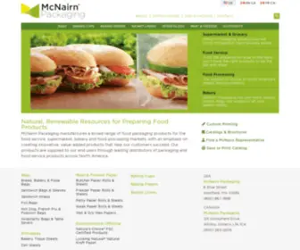 Mcnairnpackaging.com(Natural, Renewable Resources for Preparing Food Products) Screenshot