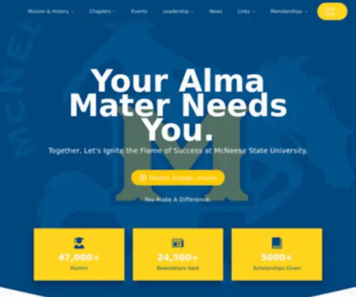 Mcneesealumni.com(McNeese State University Alumni Association) Screenshot