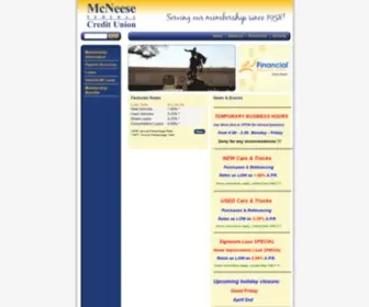 Mcneesecu.com(The McNeese Federal Credit Union) Screenshot