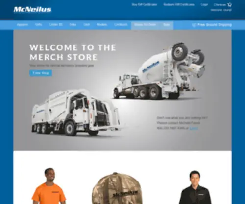 Mcneilusstore.com(McNeilus Store) Screenshot