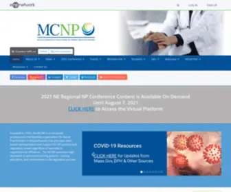 MCNpweb.org(Massachusetts Coalition of Nurse Practitioners) Screenshot