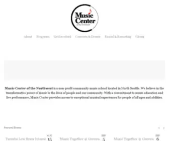 MCNW.org(Music Center of the Northwest) Screenshot