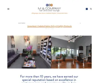 Mco-Hair-Color-Lounge.com(M & Company An Albuquerque Salon Specializing in the ultimate Hair and Color Experience) Screenshot