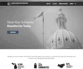 Mco-Seiu.org(Michigan Corrections Organization) Screenshot