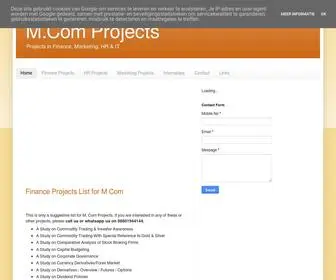 Mcomprojects.com(M Com Projects) Screenshot