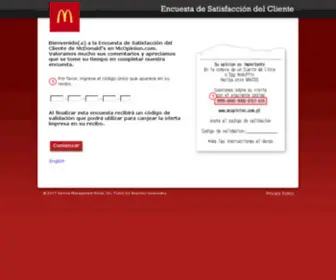 Mcopinion.com(McDonald’s Guatemala Encuesta de Satisfacción del Cliente) Screenshot