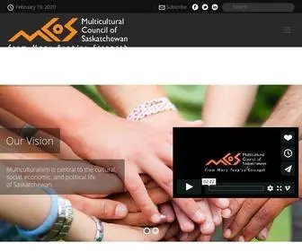 Mcos.ca(Multicultural Council of Saskatchewan) Screenshot