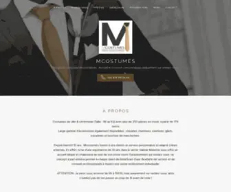 Mcostumes.be(Magasin de vêtements pour hommes à Namur) Screenshot