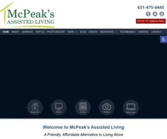 Mcpeaks.com(McPeak's New York assisted living facility) Screenshot