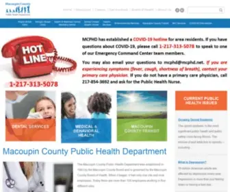 MCPHD.net(Macoupin County Public Health Department) Screenshot