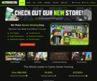 MCprohosting.com(Minecraft Server Hosting and More) Screenshot