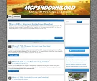 MCPS4Download.com(Minecraft PS4 Map Downloads) Screenshot