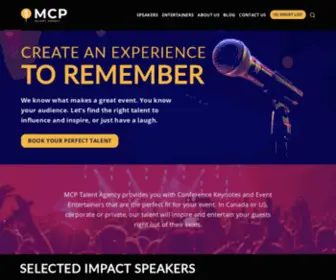 MCPspeakers.com(MCP Talent Agency) Screenshot