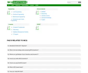 MCqquestions.net(Practice MCQ Questions & Solutions for all Exams) Screenshot