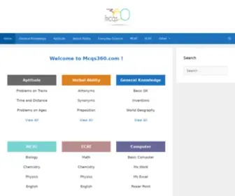 MCQS360.com(Mcqs) Screenshot