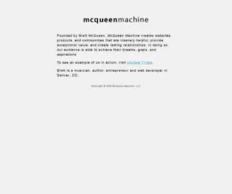 Mcqueenmachine.com(MCQUEEN MACHINE) Screenshot